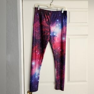 Galaxy print leggings